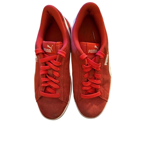 Youth Unisex Puma Suede Classic Lace Up Red Skateboard Sneakers sz 5 (US) - Picture 3 of 8